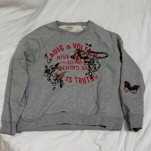 Zadig & Voltaire Gray Sweatshirt